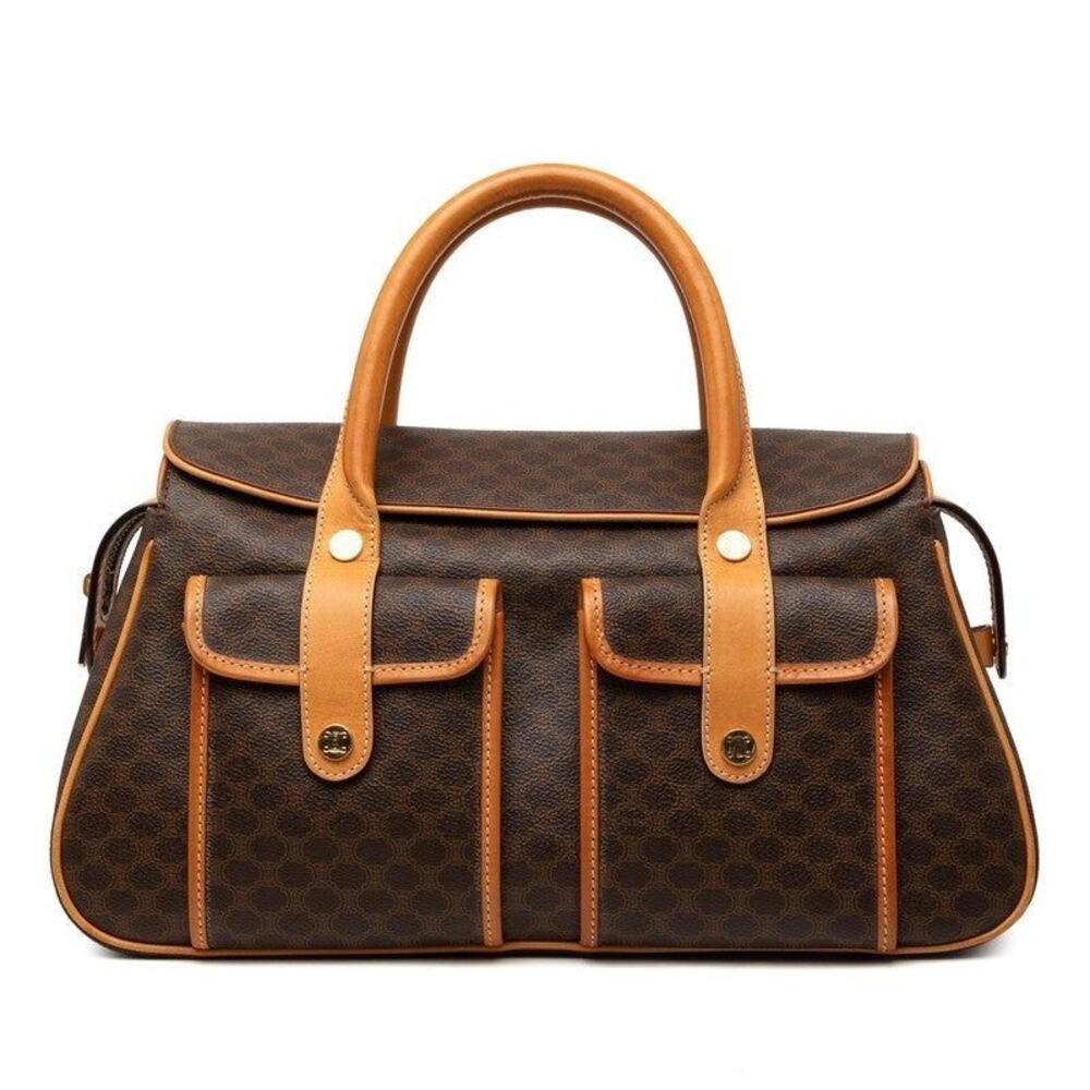 Celine Macadam Handbag Brown